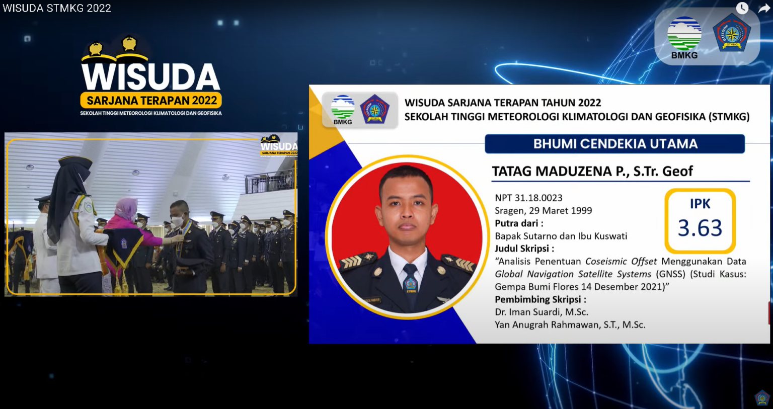 Bincang Bincang Dengan Wisudawan Terbaik Prodi Geofisika Tahun